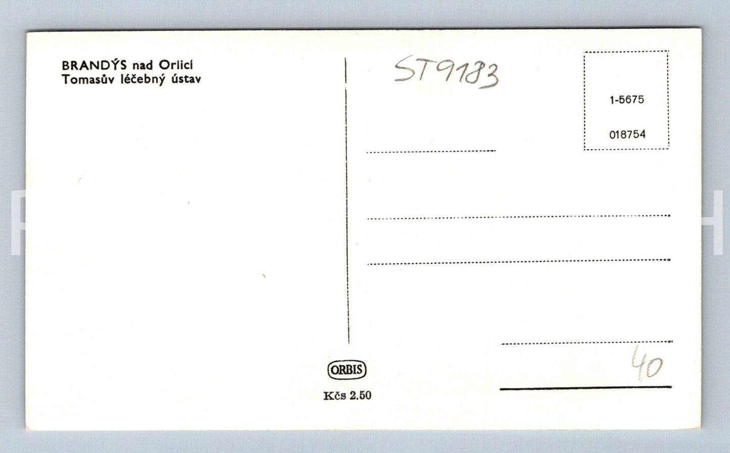 Pohlednice BRANDÝS NAD ORLICÍ (ST9183)