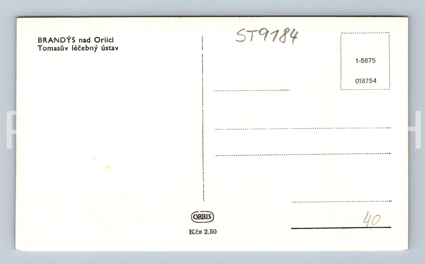 Pohlednice BRANDÝS NAD ORLICÍ (ST9184)