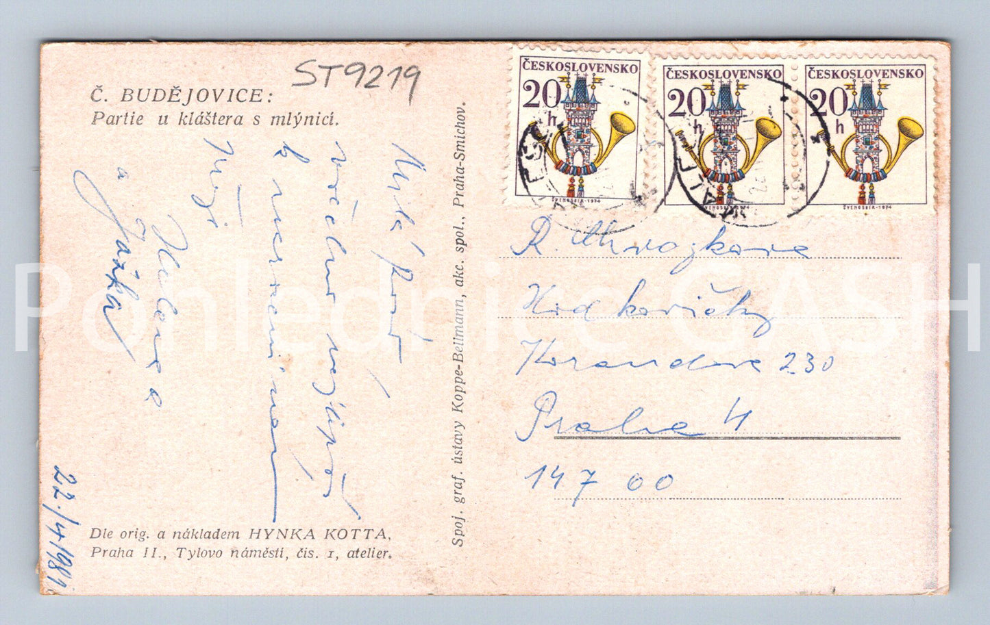 Pohlednice ČESKÉ BUDĚJOVICE (ST9219)