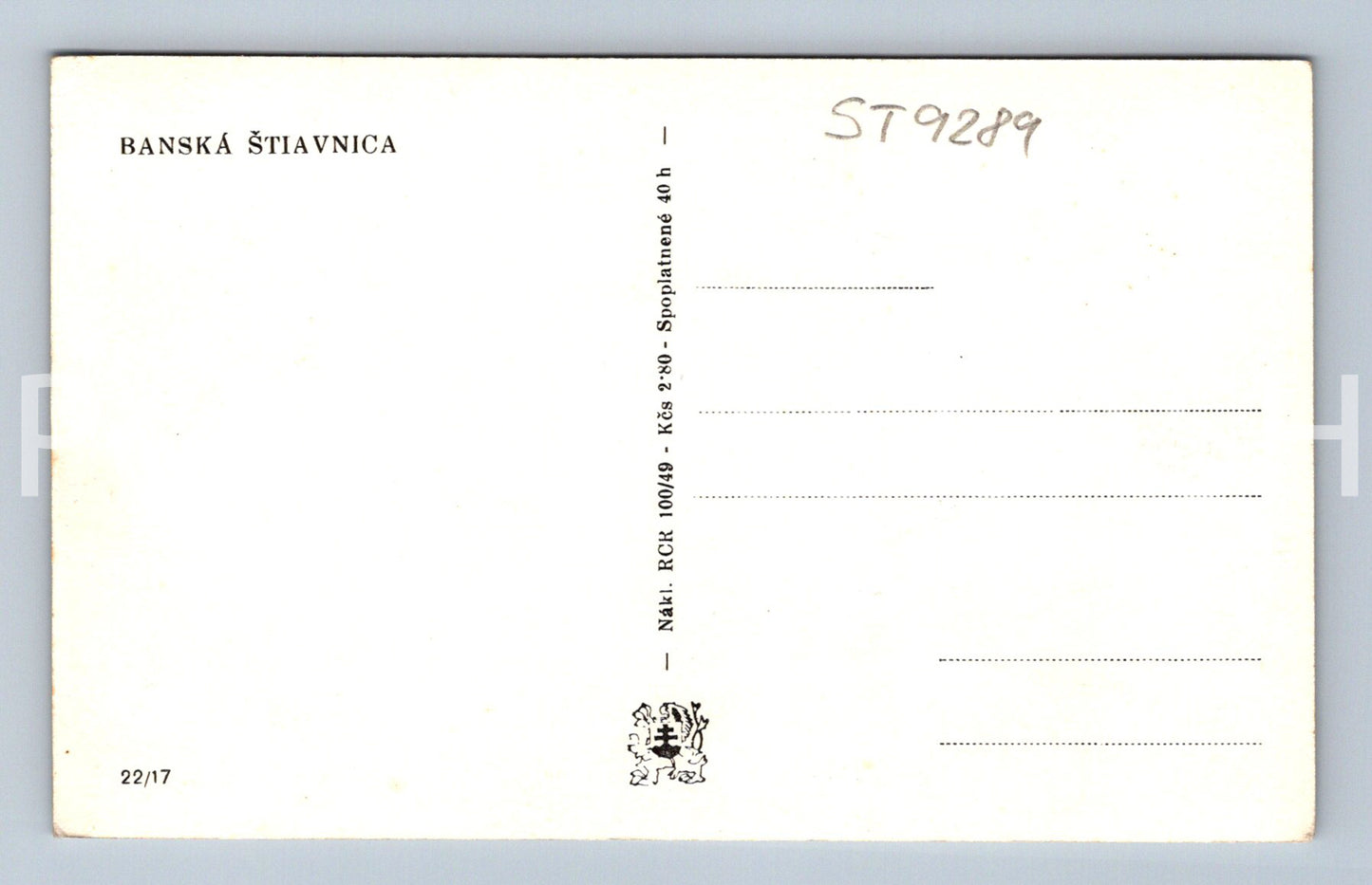 Pohlednice BANSKÁ ŠTIAVNICA (ST9289)