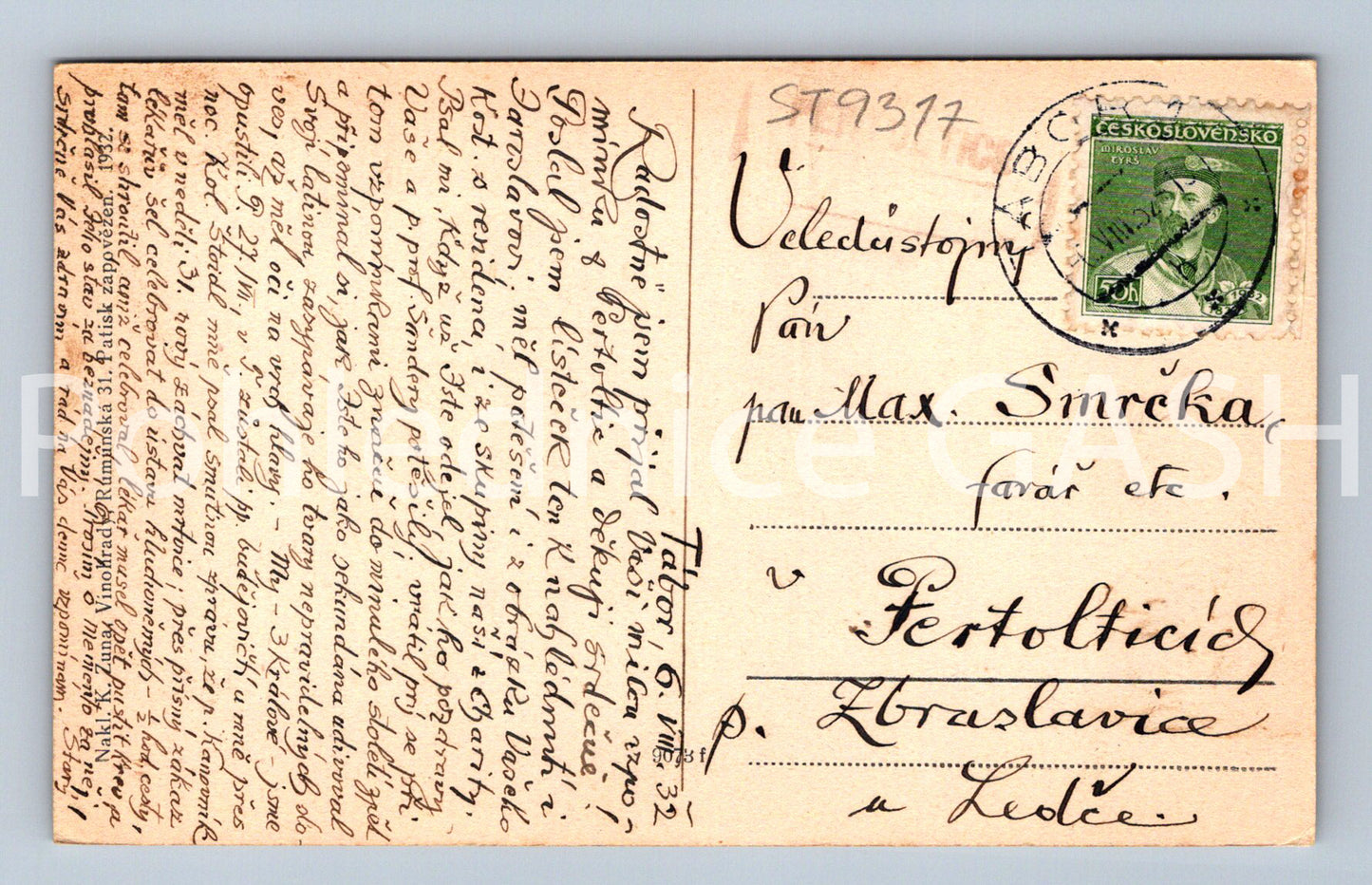Postcard TÁBOR (ST9317)