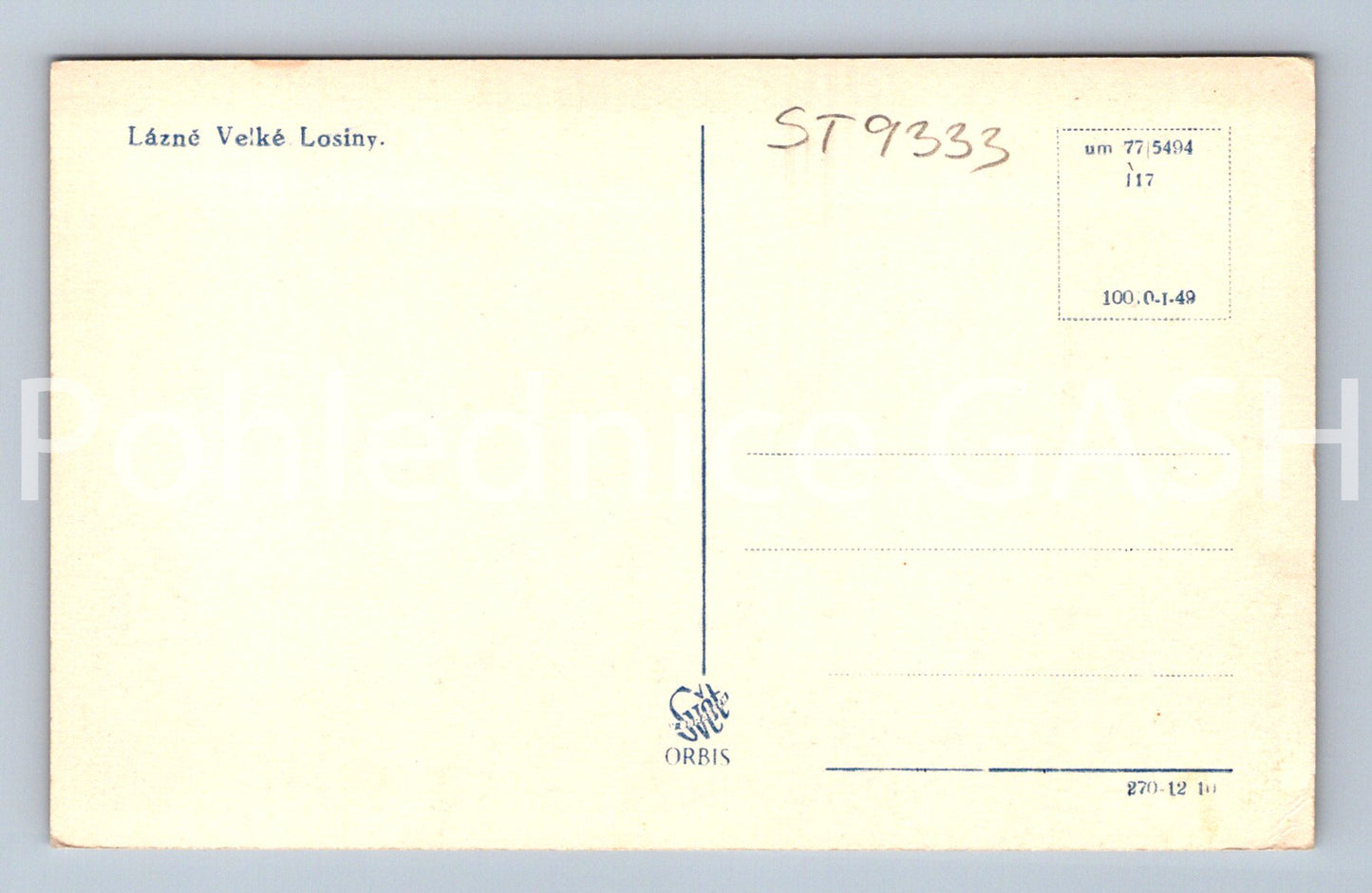 Pohlednice LÁZNĚ VELKÉ LOSINY (ST9333)
