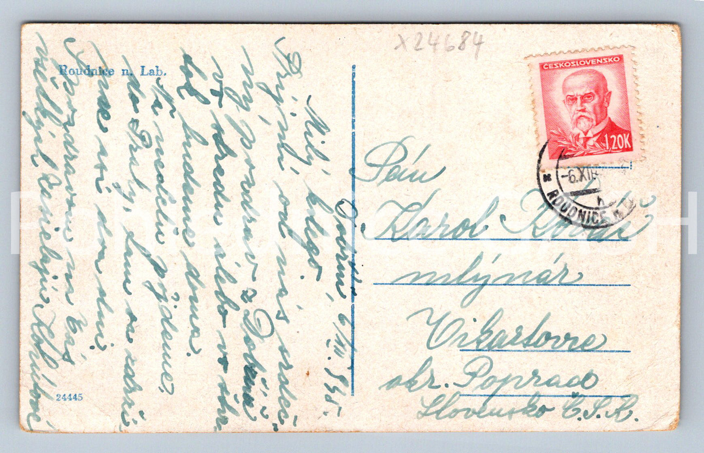 Pohlednice ROUDNICE N. LABEM (X24684)