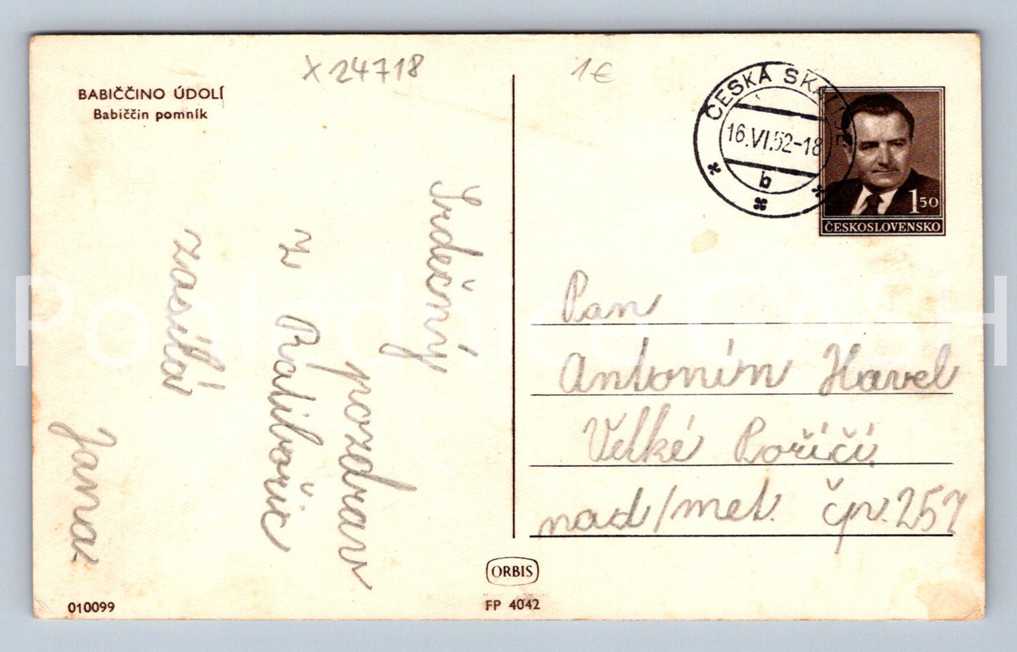 Pohlednice BABIČČINO ÚDOLÍ (X24718)