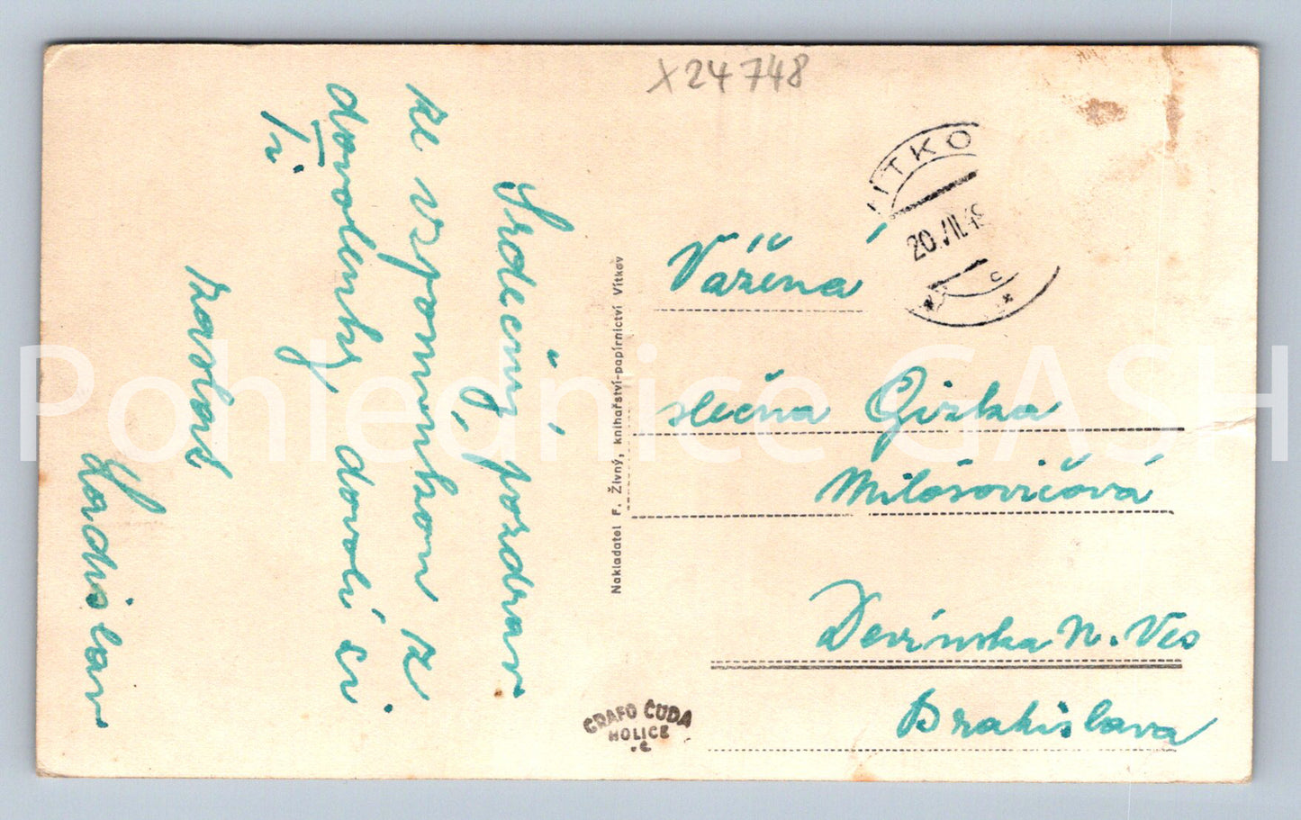 Pohlednice KLOKOČOV - KOLÁŽ (X24748)