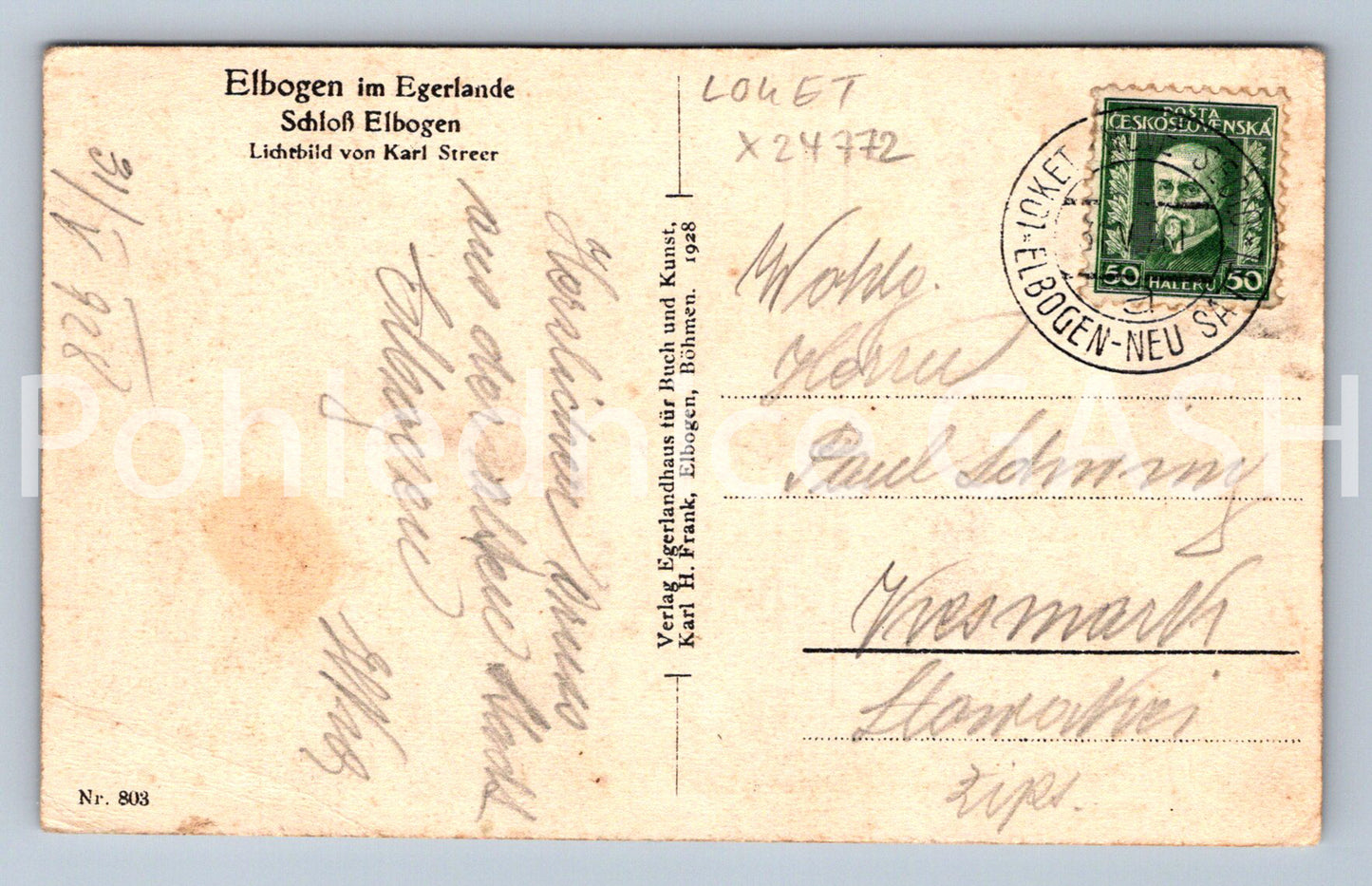 Postcard ELBOGEN IN EGERLAND (X24772)
