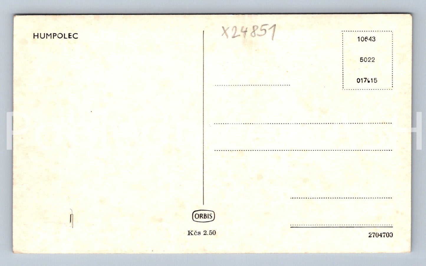 Postcard HUMPOLEC (X24851)