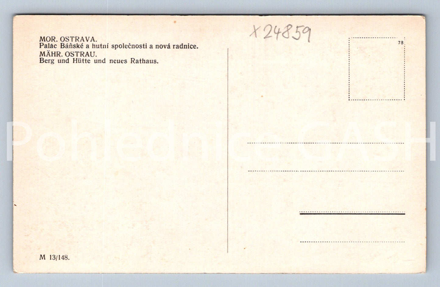 Pohlednice MORAVSKÁ OSTRAVA (X24859)