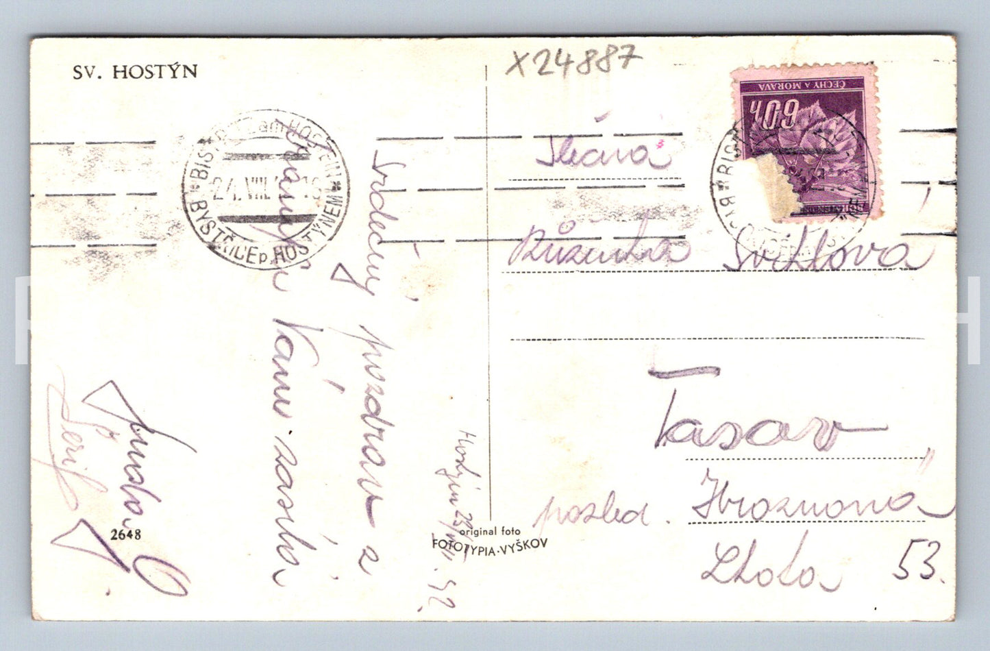 Pohlednice SV.HOSTÝN (X24887)