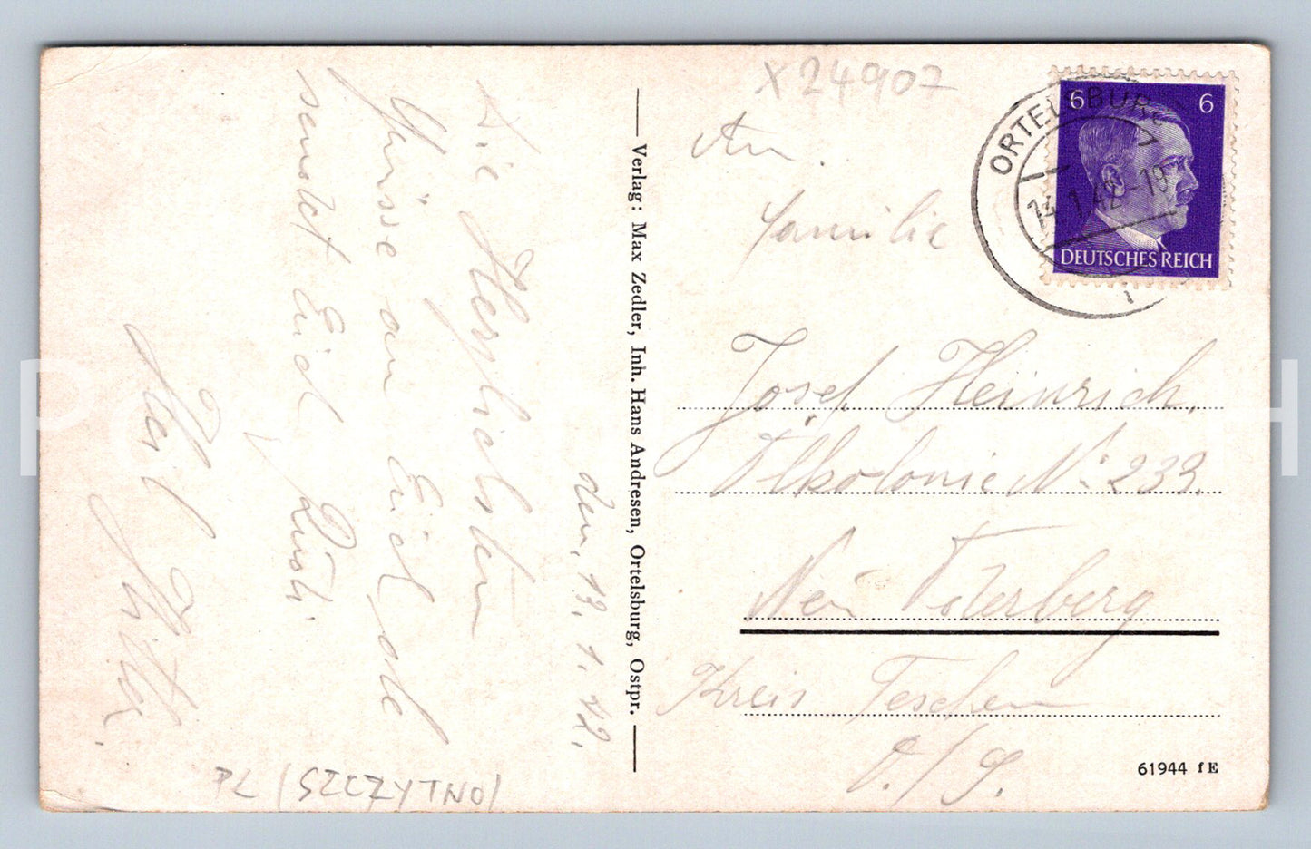 Pohlednice ORTELSBURG (X24907)