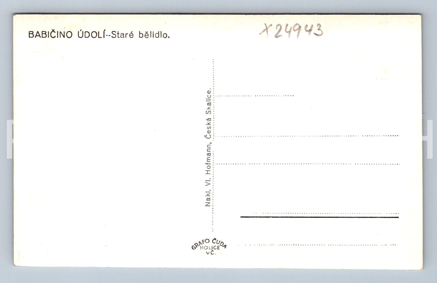 Pohlednice BABIČČINO ÚDOLÍ (X24943)