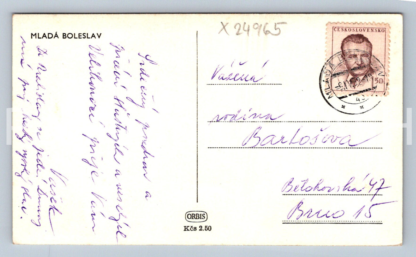 Pohlednice MLADÁ BOLESLAV (X24965)