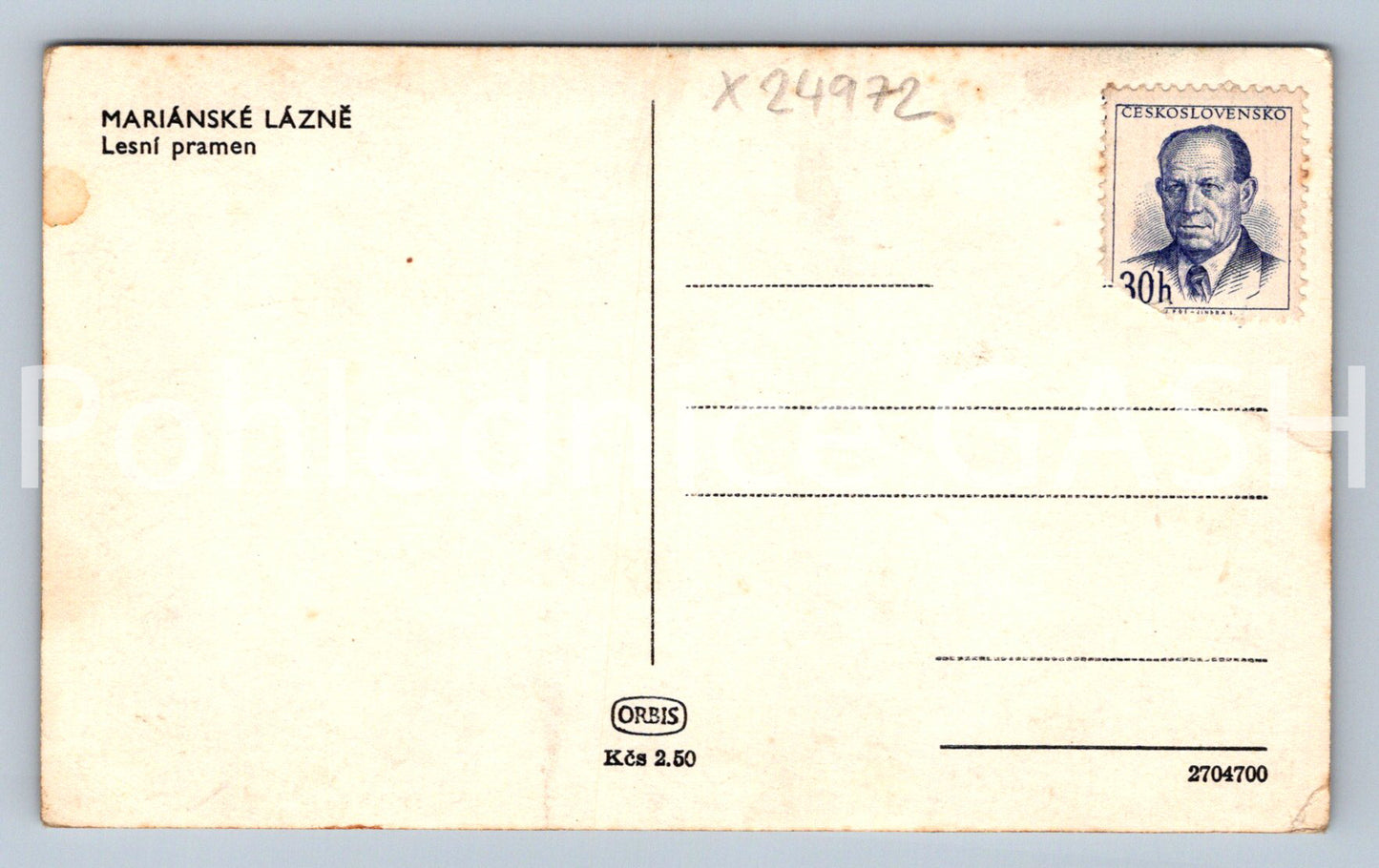 Pohlednice MARIÁNSKÉ LÁZNĚ (X24972)