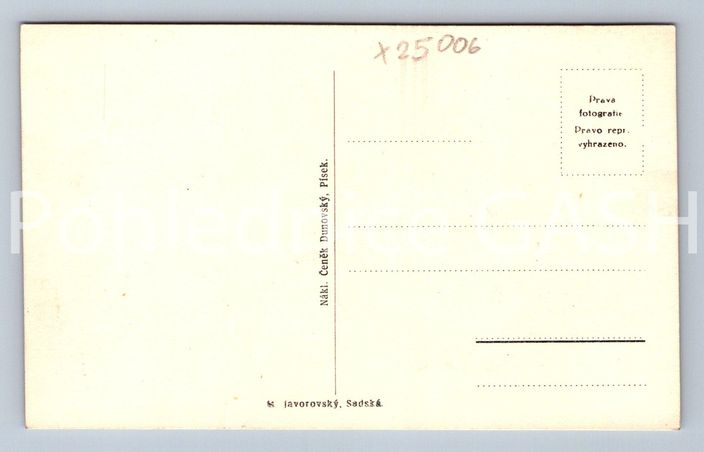 Pohlednice PÍSEK (X25006)