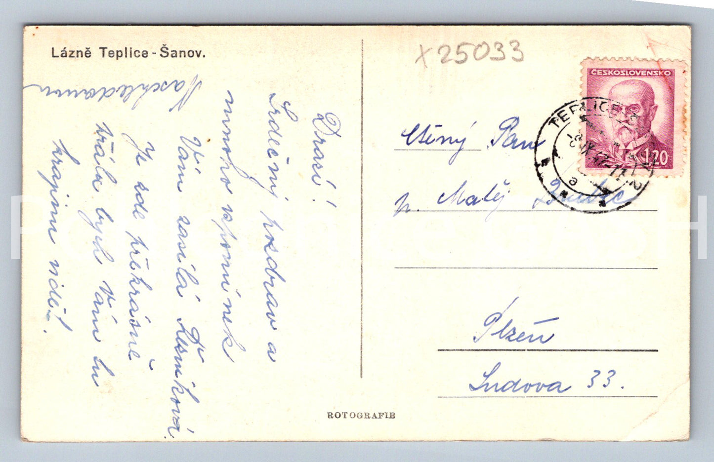 Postcard LÁZNĚ TEPLICE - ŠANOV (X25033)