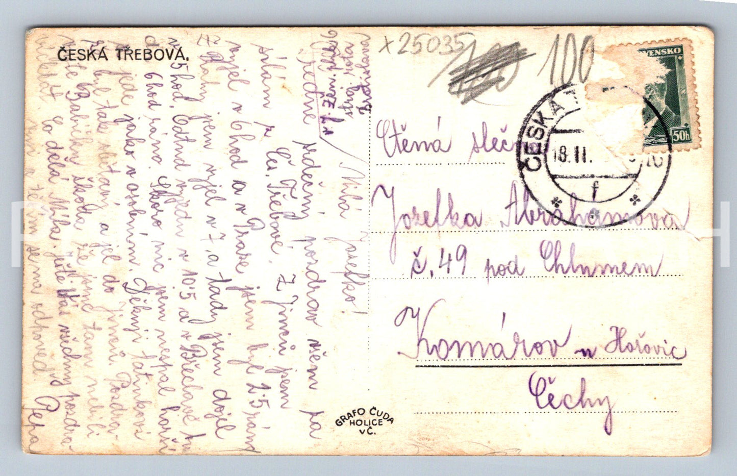 Pohlednice ČESKÁ TŘEBOVÁ (X25035)