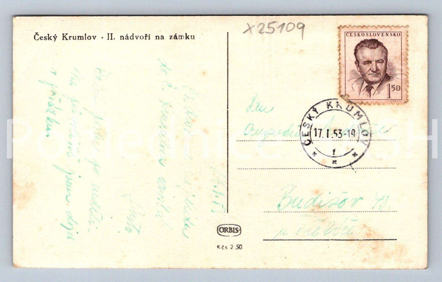 Postcard ČESKÝ KRUMLOV (X25109)