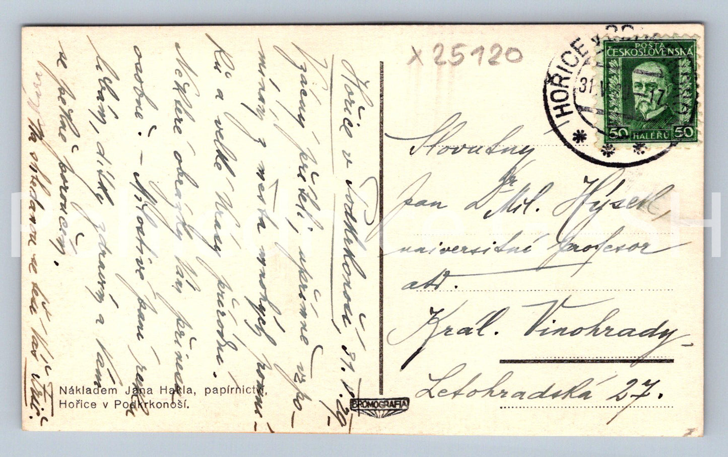 Pohlednice HOŘICE V PODKRKONOŠÍ (X25120)