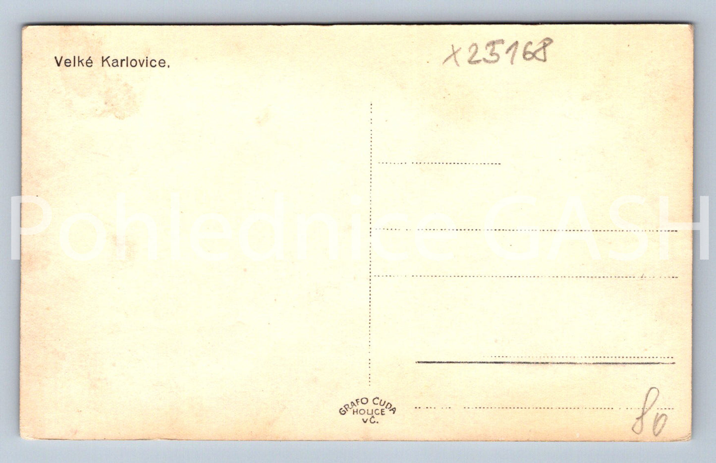 Pohlednice VELKÉ KARLOVICE (X25168)