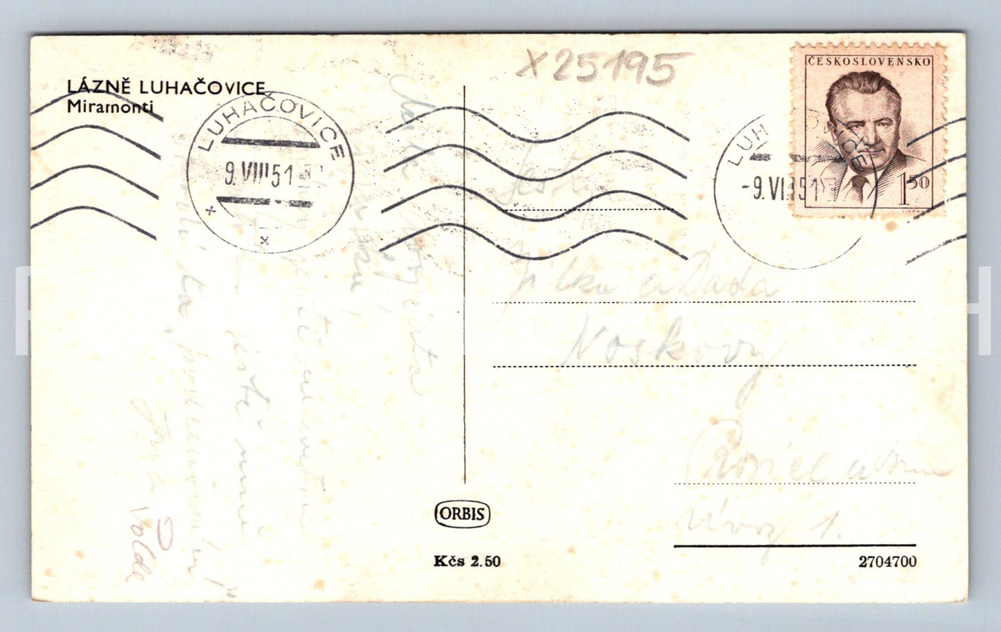 Pohlednice LÁZNĚ LUHAČOVICE (X25195)