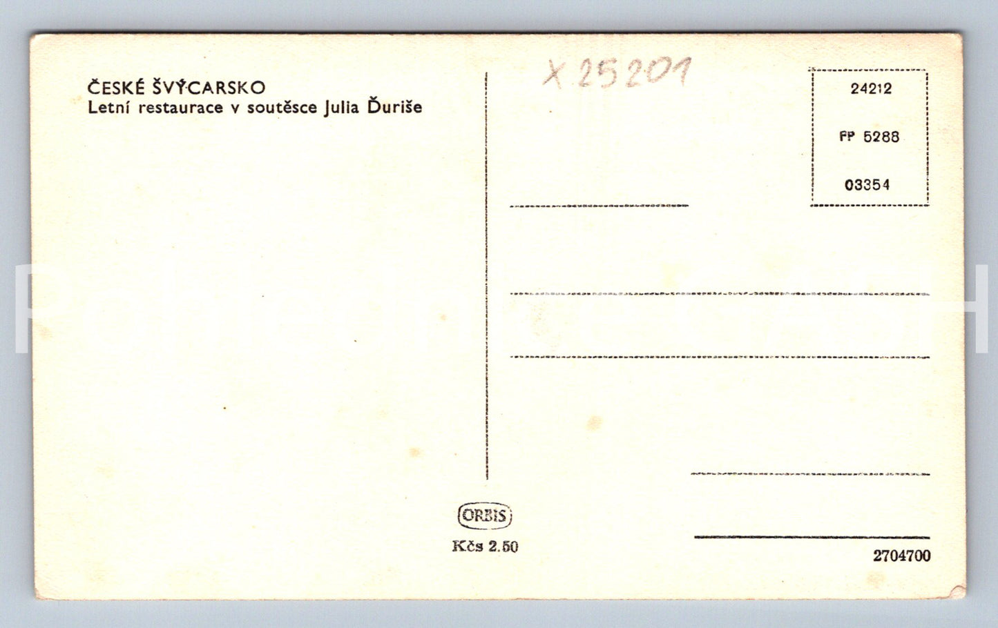 Pohlednice ČESKÉ ŠVÝCARSKO (X25201)