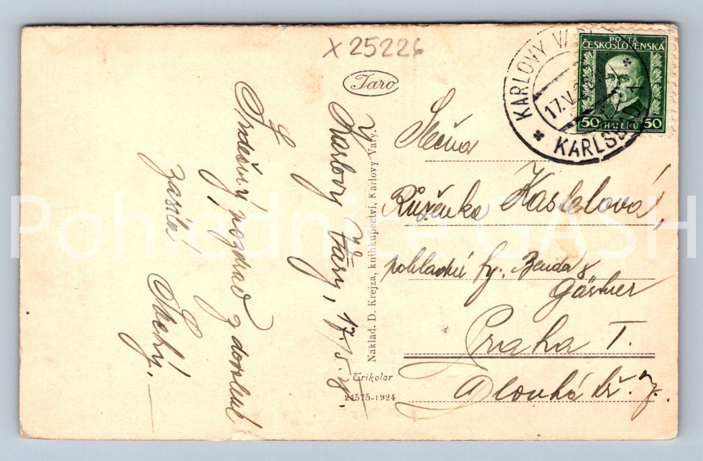 Pohlednice KARLOVY VARY (X25226)