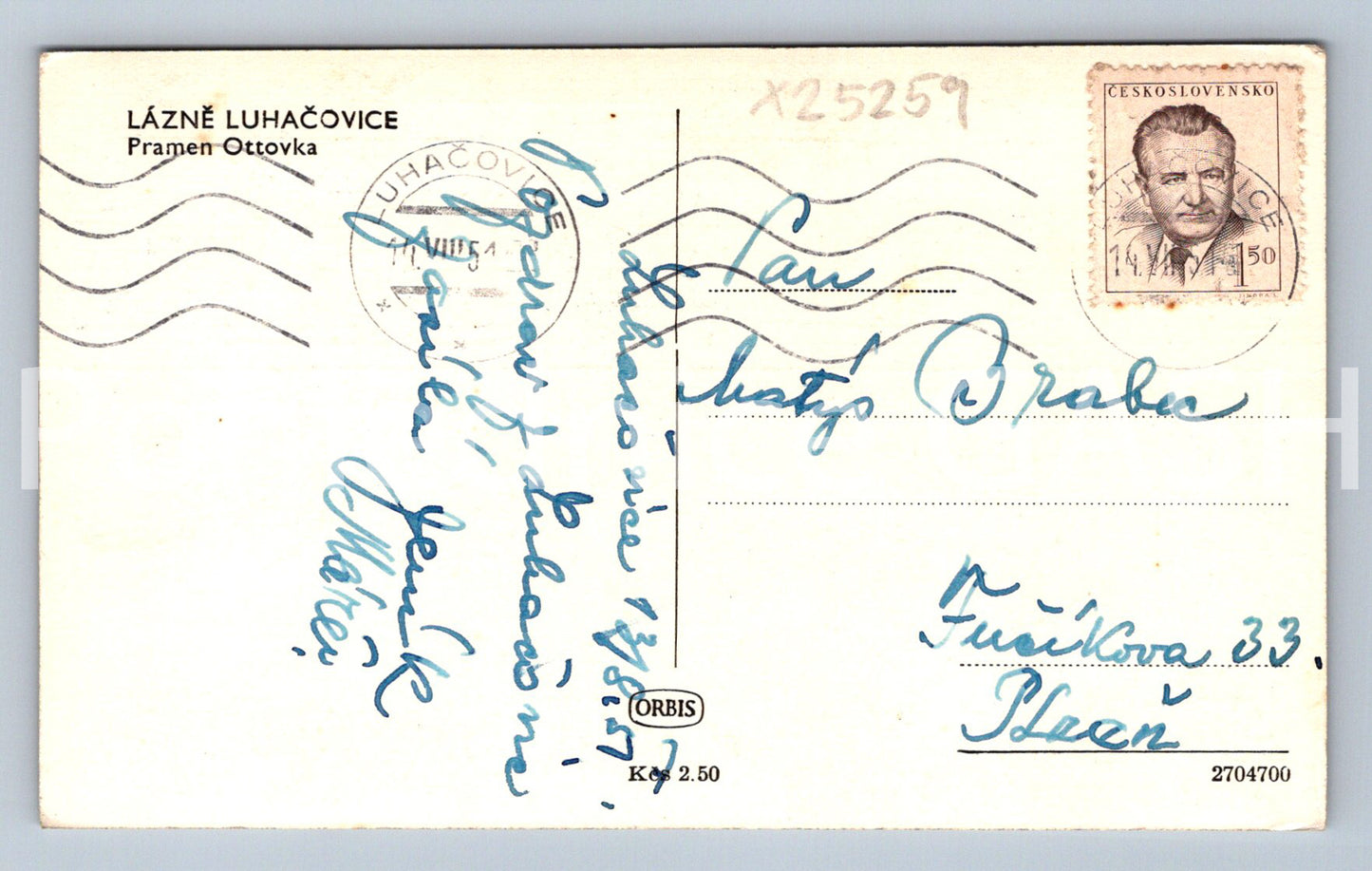 Pohlednice LÁZNĚ LUHAČOVICE (X25259)