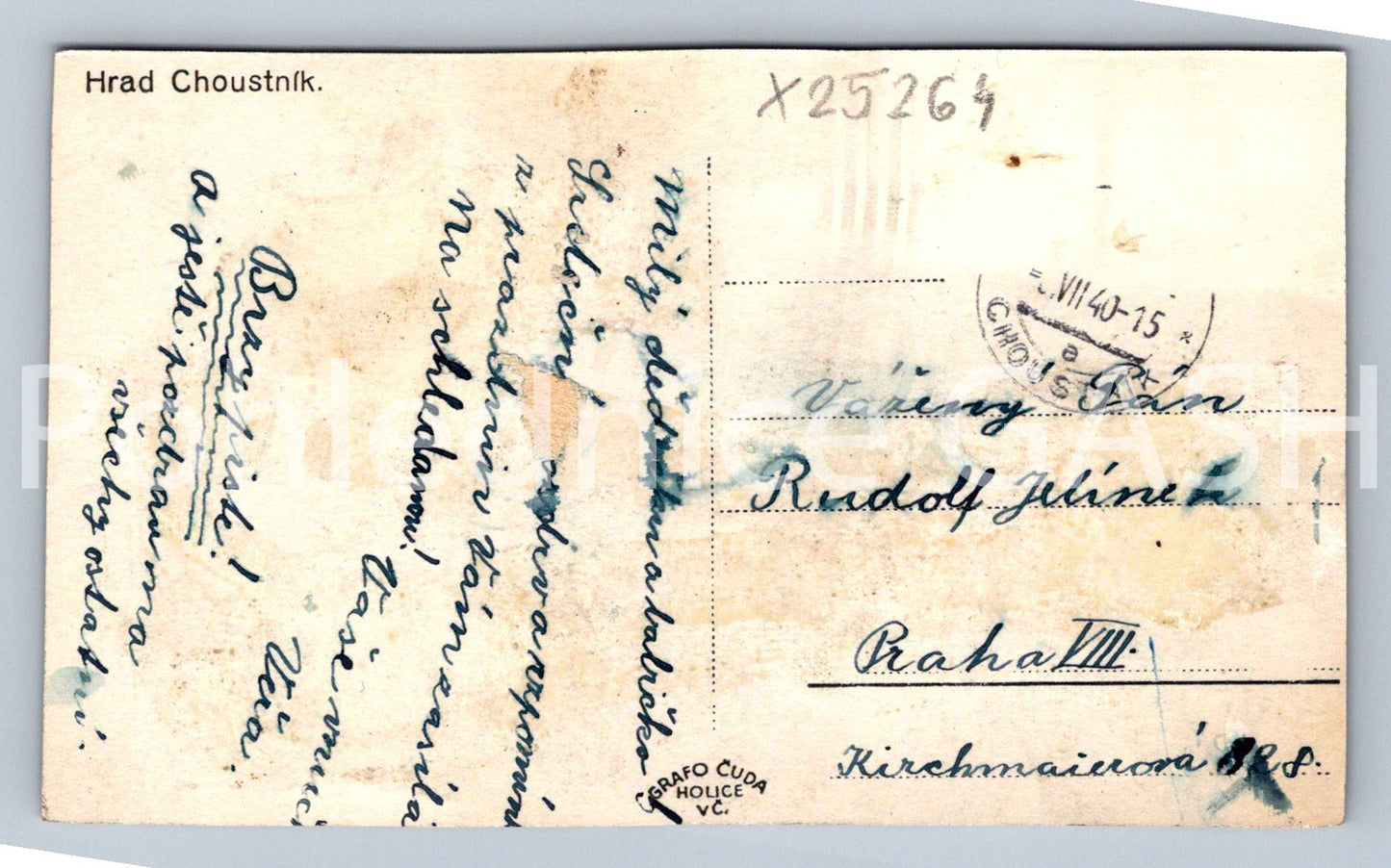 Pohlednice HRAD CHOUSTNÍK (X25264)