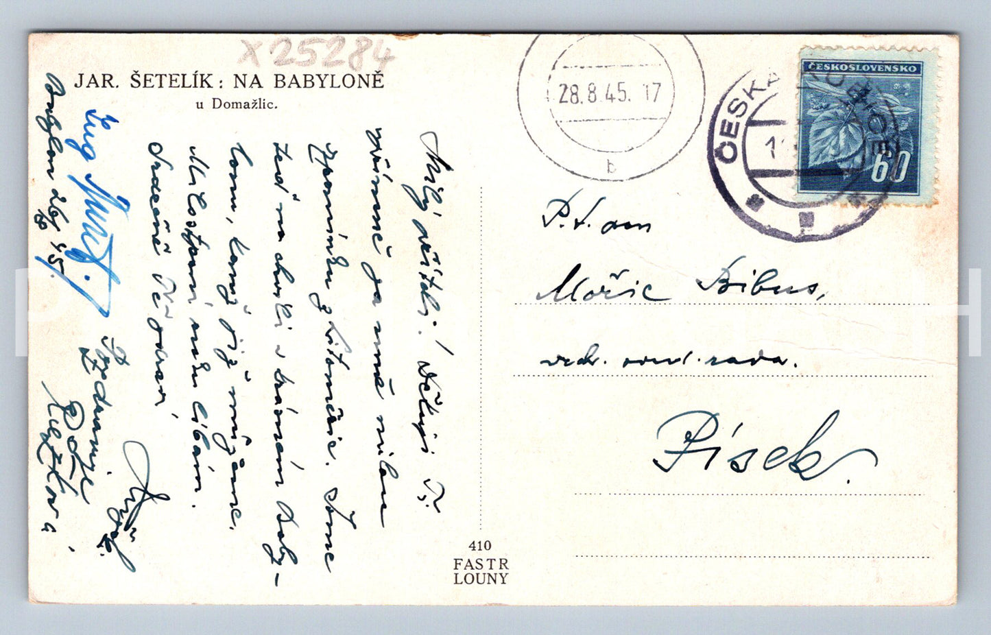 Pohlednice JAR. ŠETELÍK - NA BABAYLONĚ (X25284)