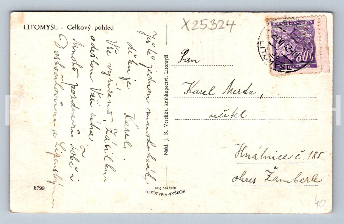 Pohlednice LITOMYŠL (X25324)