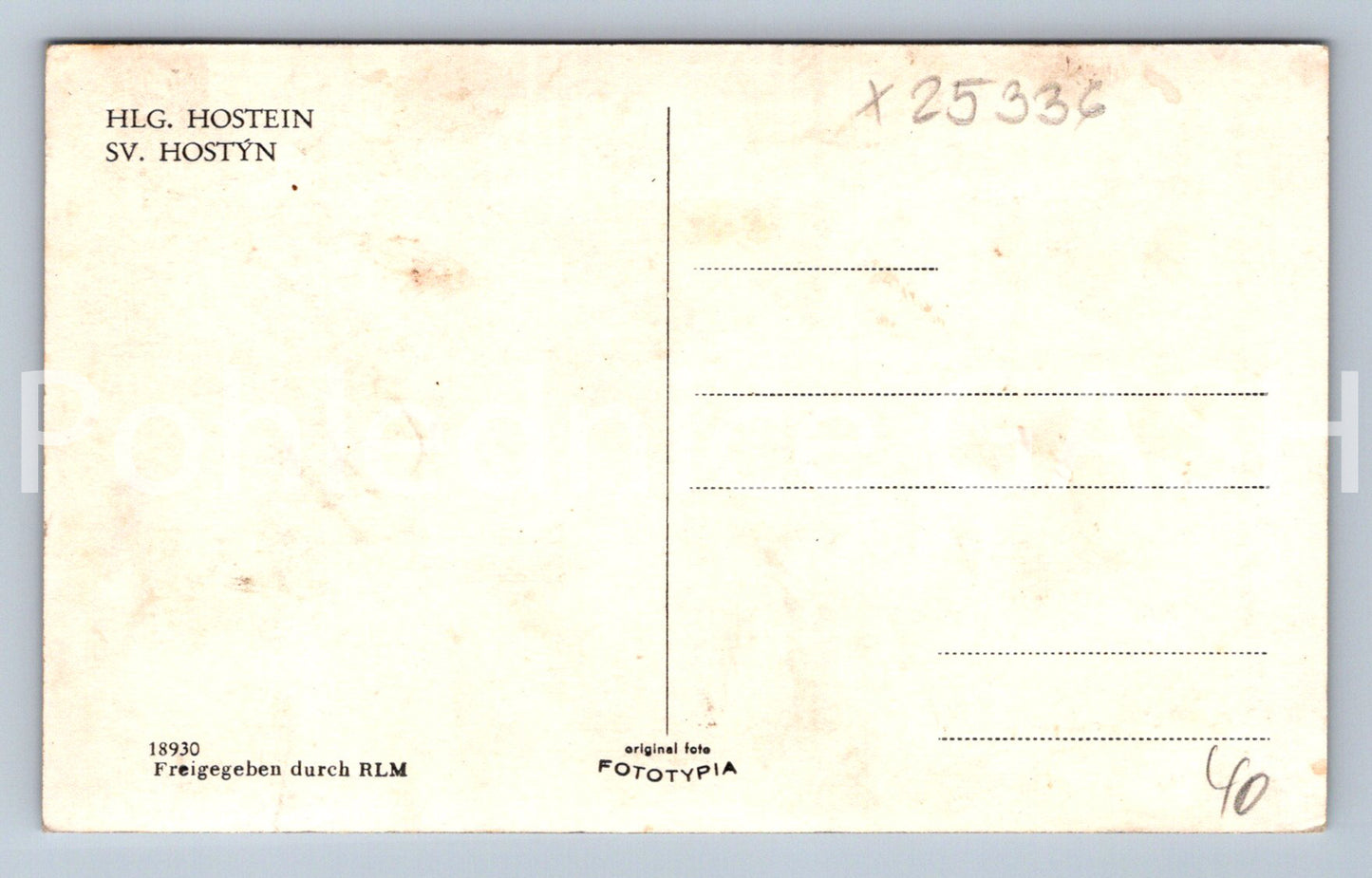 Pohlednice SV. HOSTÝN (X25336)