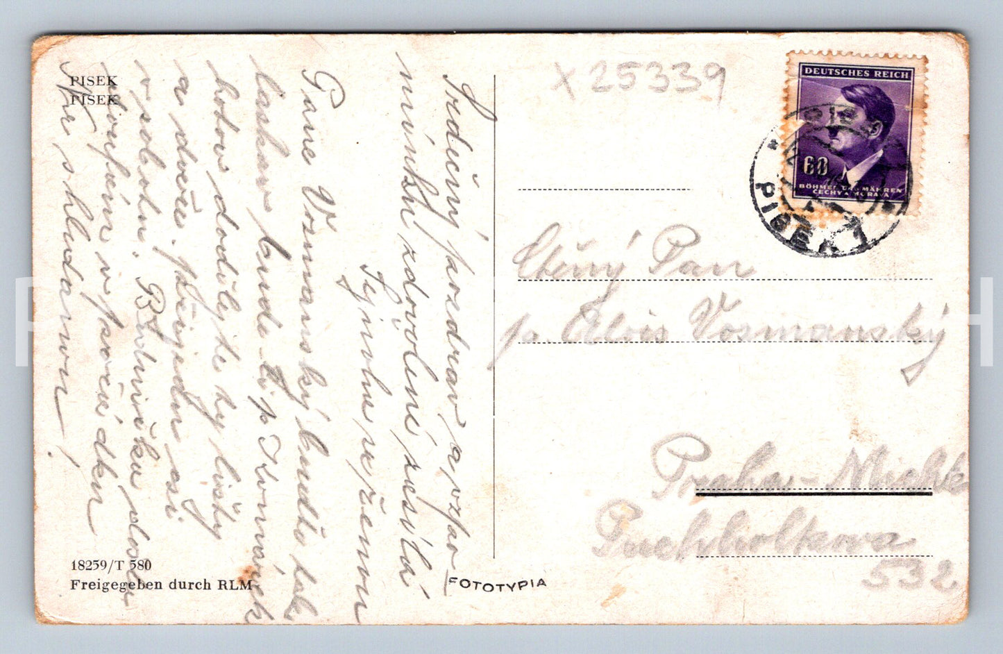 Pohlednice PÍSEK (X25339)