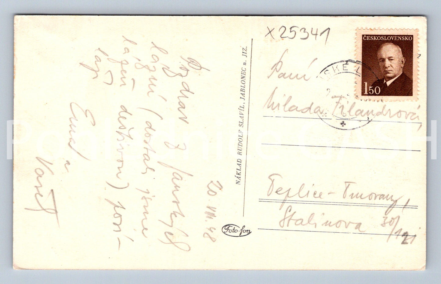 Pohlednice JÁNSKÉ LÁZNĚ (X25341)