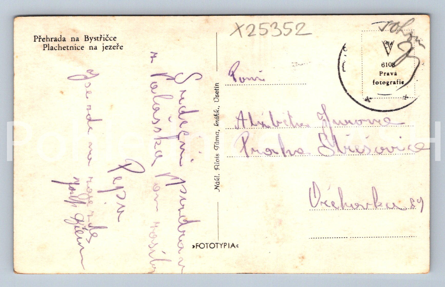 Pohlednice BYSTŘIČKA (X25352)