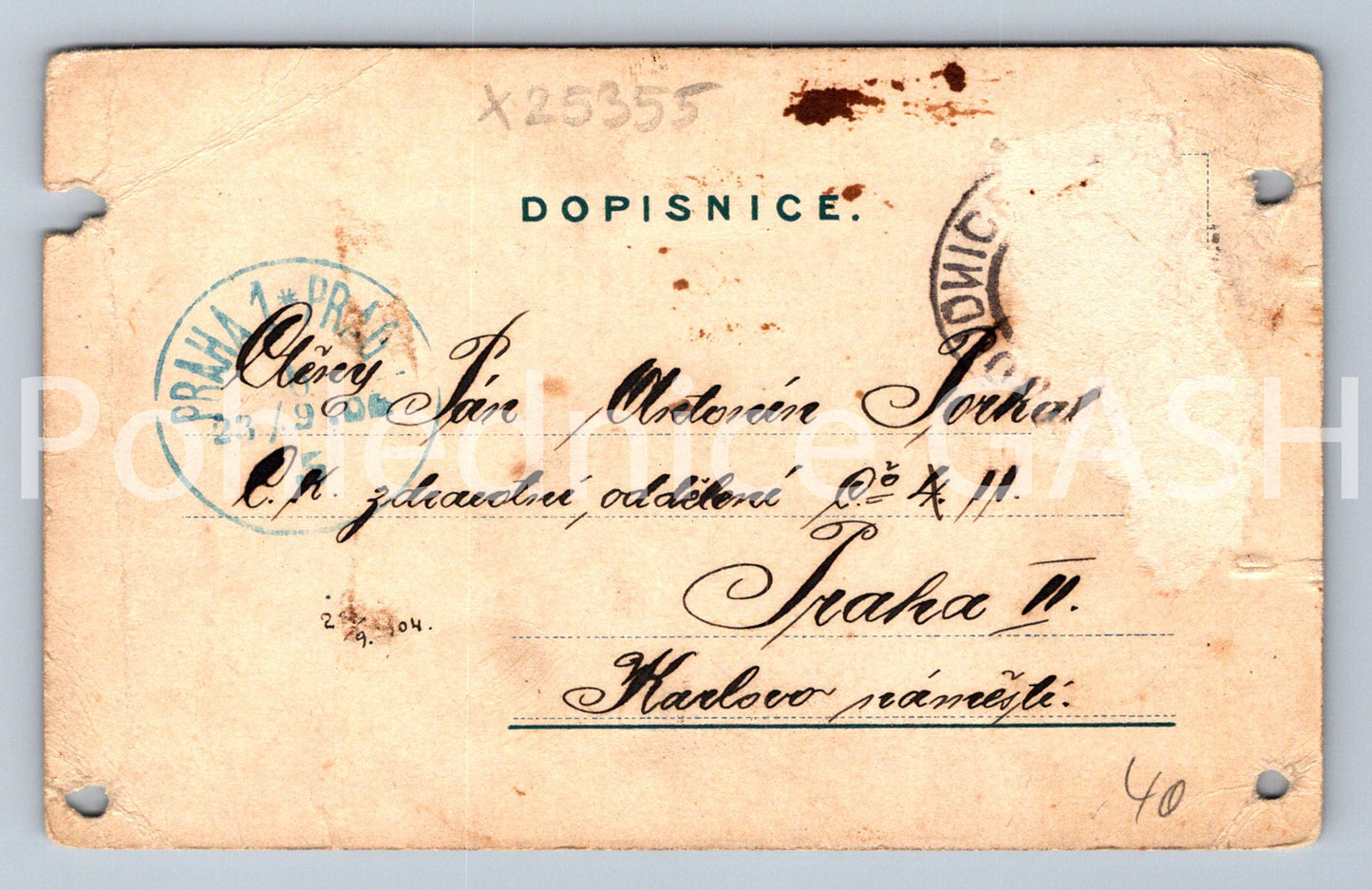 Pohlednice POZDRAV Z ROUDNICE dlouhá adresa (X25355)