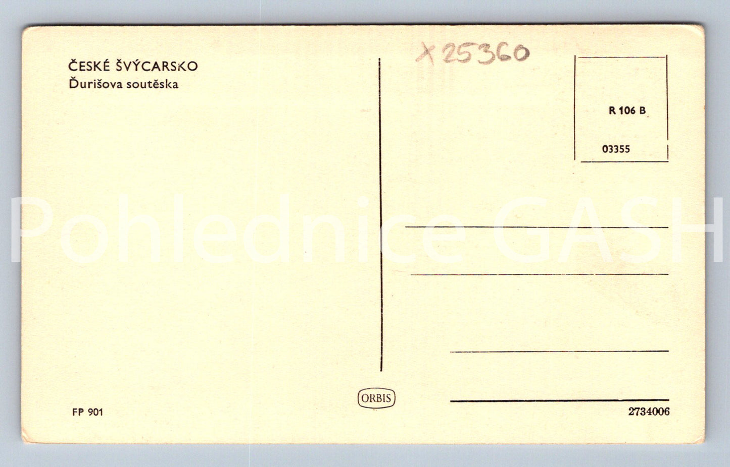 Pohlednice ČESKÉ ŠVÝCARSKO (X25360)