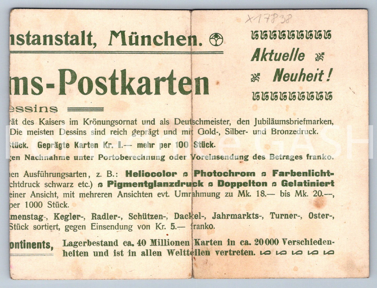 Pohlednice RAKOUSKO UHERSKO CÍSAŘ FRANTIŠEK JOSEF I. (x17838)