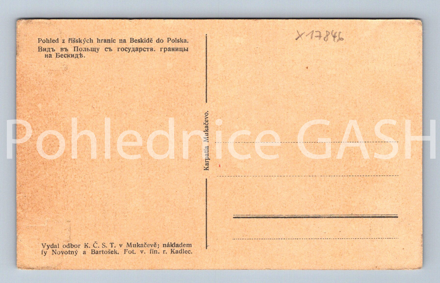 Pohlednice POHLED Z ŘÍŠSKÝCH HRANIC NA BESKIDĚ DO POLSKA (x17846)