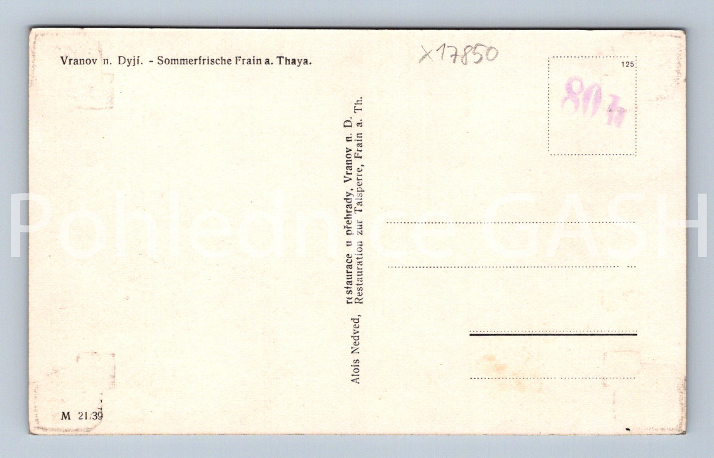 Pohlednice VRANOV N. DYJÍ (x17850)