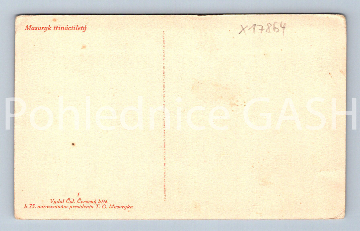 Postcard TGM THIRTEEN YEAR OLD (x17864)