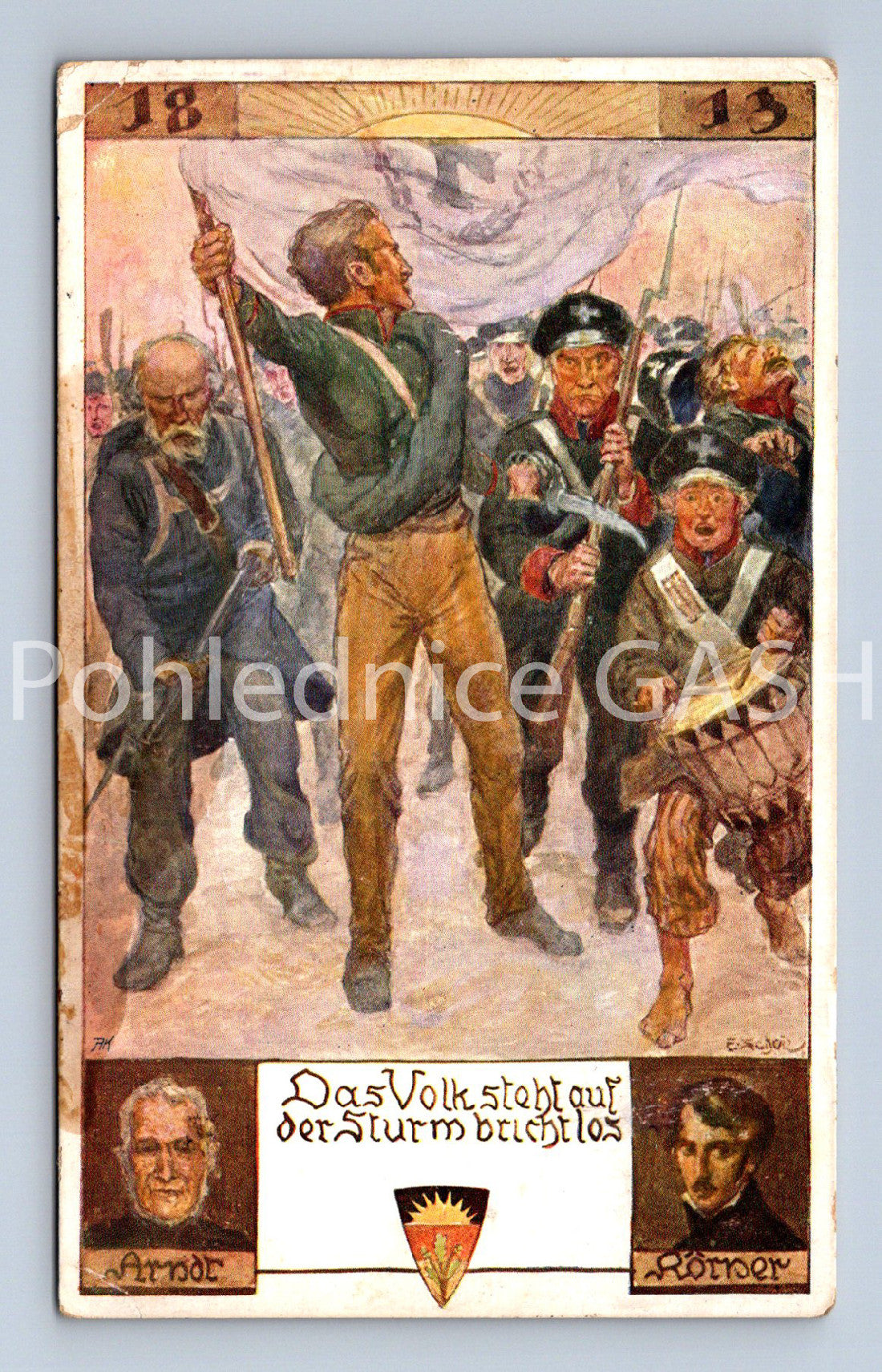 Pohlednice DAS VOLK STEHTAUF DER STURM BRICHTLOS (x17899)