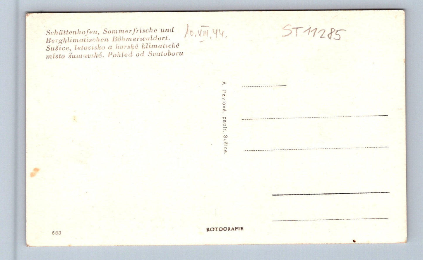 Pohlednice SCHÜTTENHOFEN, SOMMERFRISCHE (ST11285)