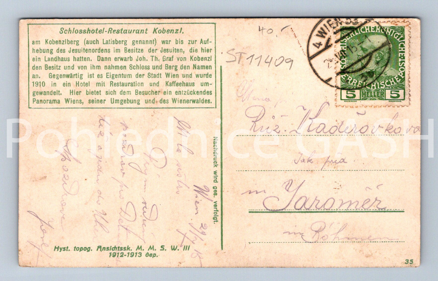 Pohlednice VÍDEŇ (ST11409)