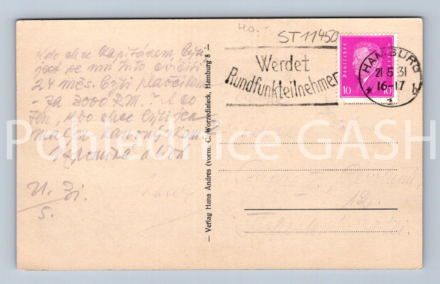 Pohlednice HAMBURG (ST11450)