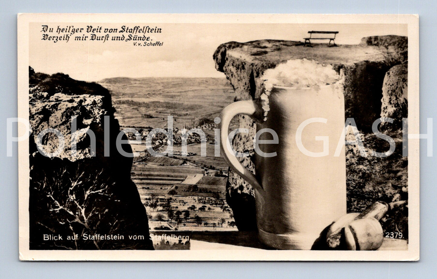 Pohlednice BLICK AUF STAFFEKSTEIN VOM STAFFELBERG (ST11494)