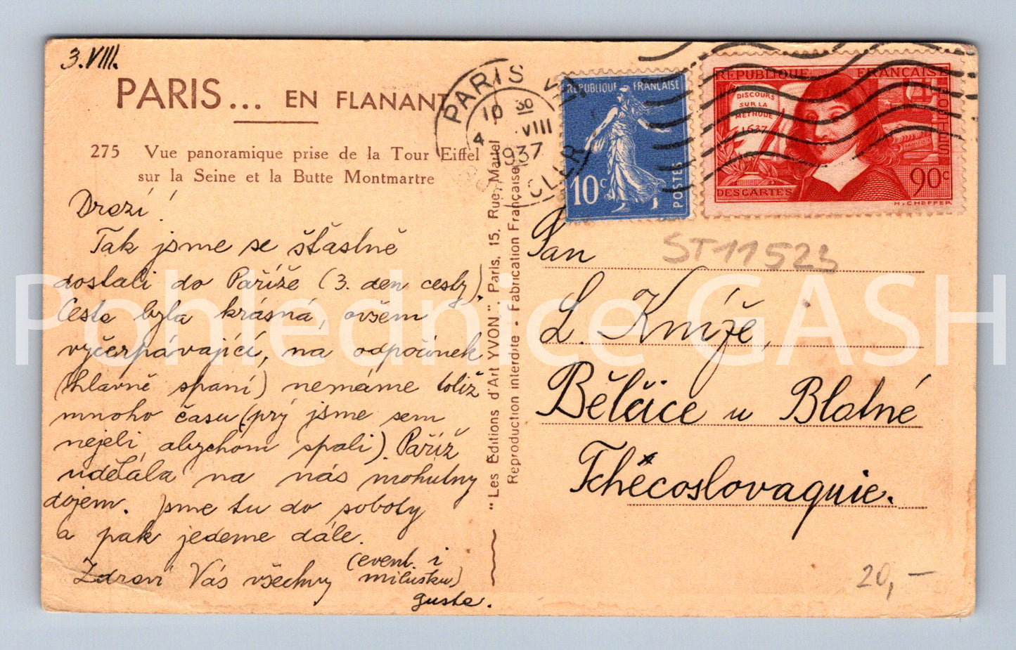 Pohlednice PARIS (ST11523)