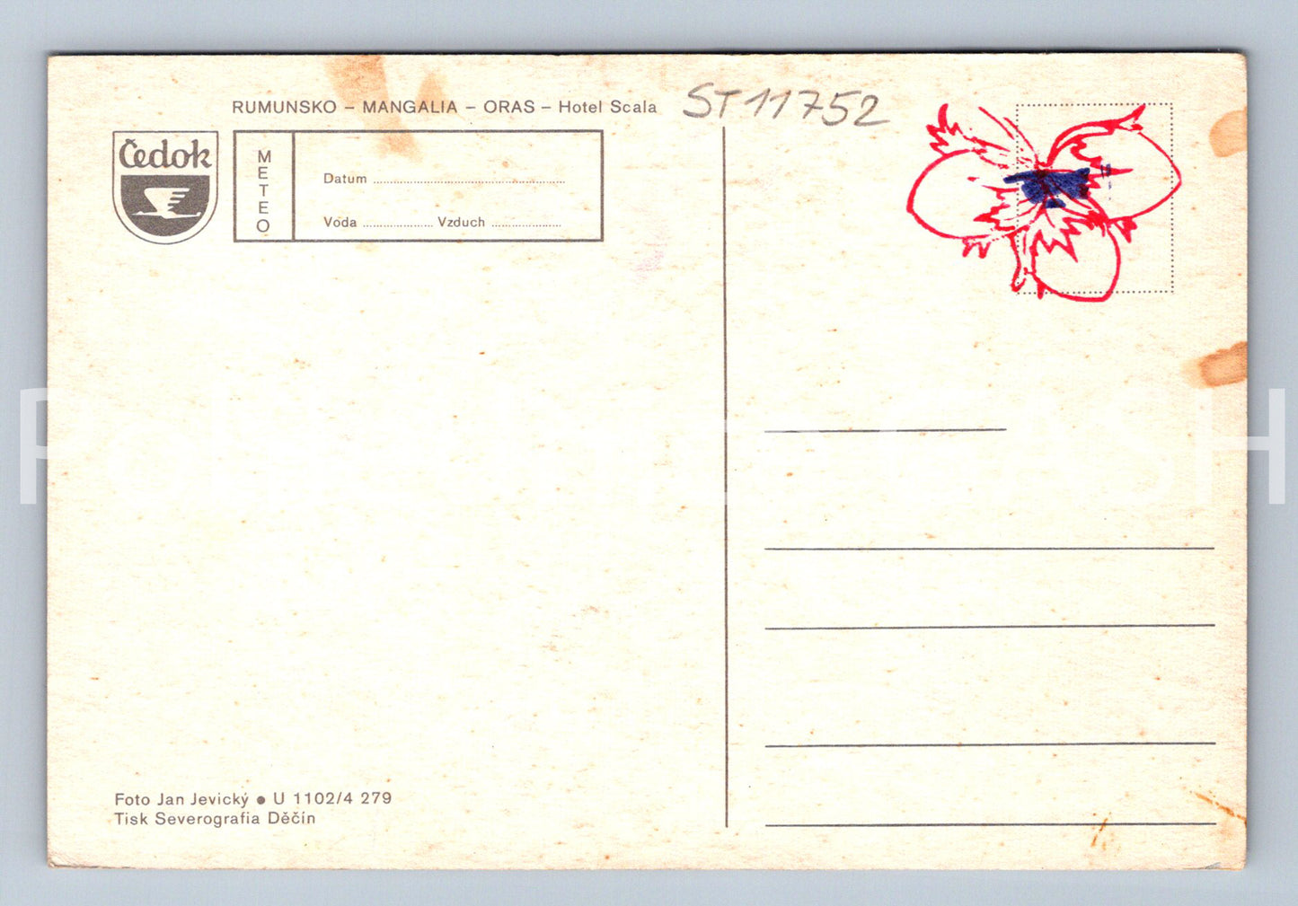 Postcard ROMANIA - MANGALIA - ORAS - HOTEL SCALA (ST11752)