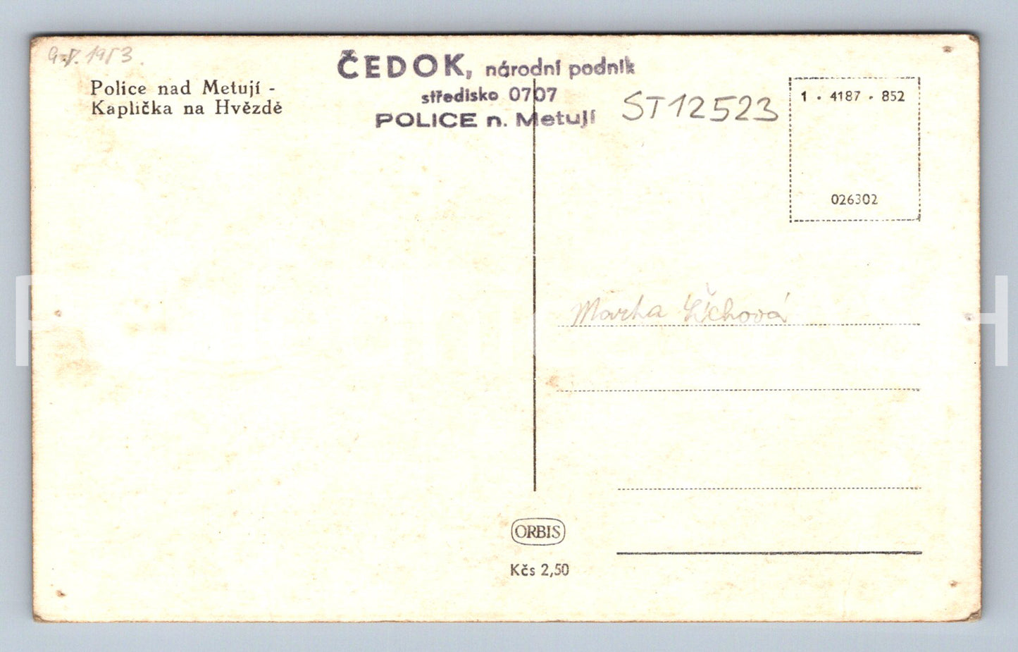 Pohlednice POLICE NAD METUJÍ (ST12523)