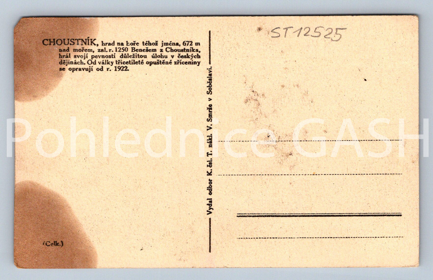 Postcard CHOUSTNÍK (ST12525)