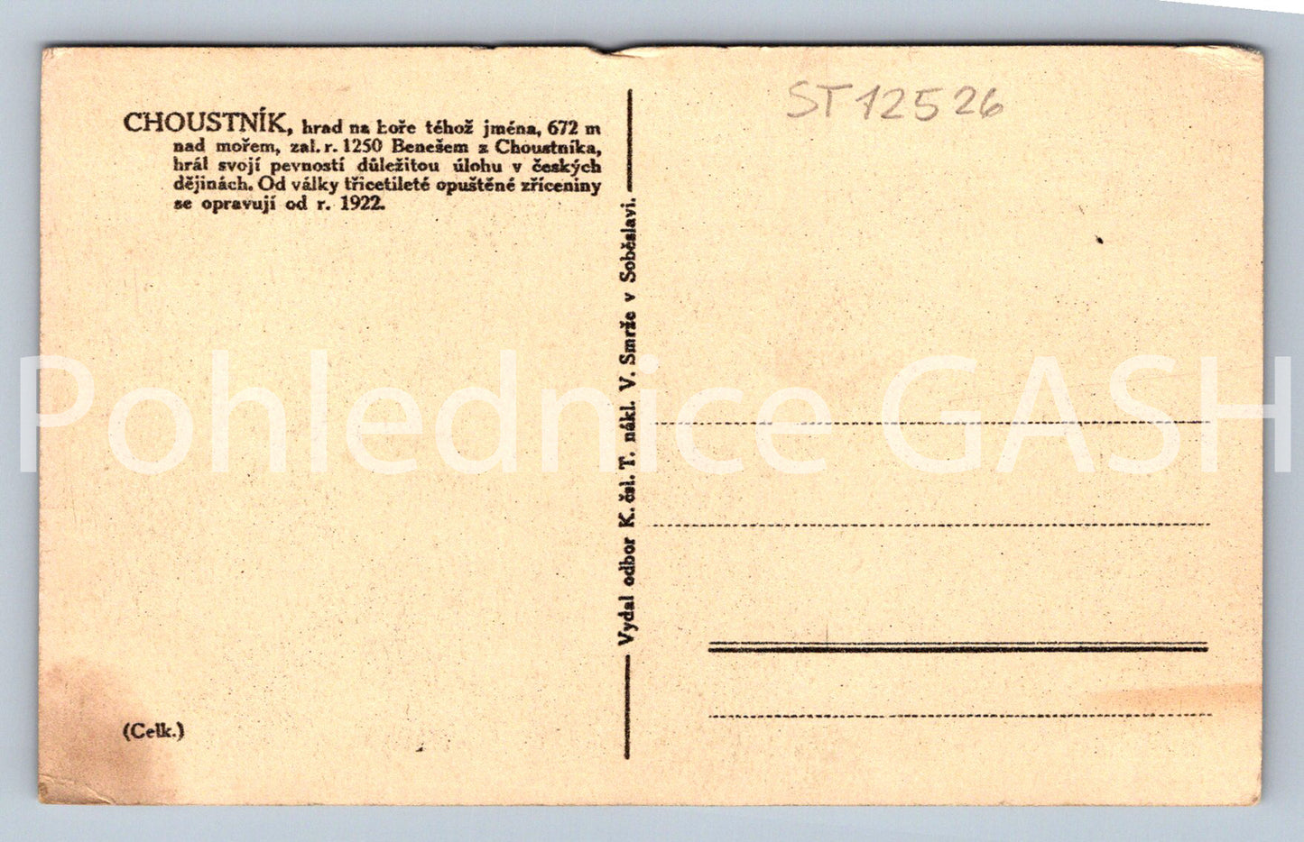 Pohlednice CHOUSTNÍK (ST12526)